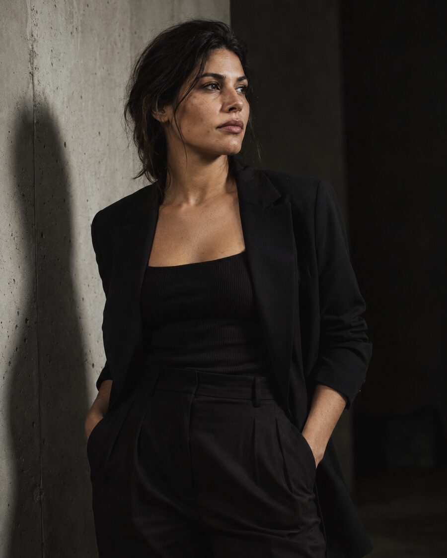 Editorial de moda com direção minimalista
